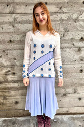 1920’s Periwinkle Embroidered Dress Selected by Nomad Vintage
