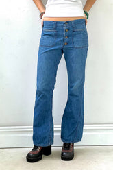 Vintage Lee Flare Button Fly Denim Jeans Selected by Anna Corinna