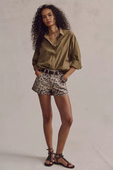 We The Free Now Or Never Printed Denim Shorts
