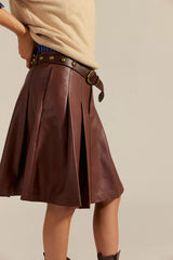 We The Free Vegan Pleated Midi Skirt