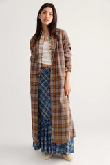 We The Free Monique Plaid Denim Duster