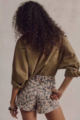 We The Free Now Or Never Printed Denim Shorts