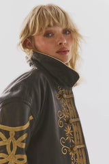 We The Free Lana Leather Band Jacket