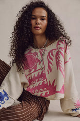 We The Free To The East Printed Pullover
