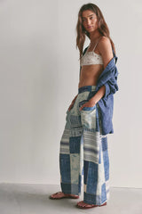We The Free Symphony Patched Wide Leg Jeans