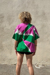Vintage 1970s Issey Miyake Green Top Selected by The Curatorial Dept.