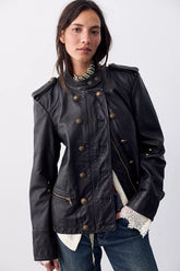 We The Free Roxy Leather Band Jacket