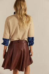 We The Free Vegan Pleated Midi Skirt