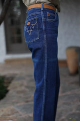 Vintage Jesse High-Rise Western Jeans by Lauren Owen of Texas