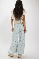We The Free Lotus Embroidered Railroad Balloon Jeans
