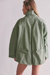 We The Free Collins Washed Canvas Funnel-Neck Jacket