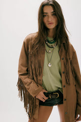 We The Free Fringe Out Vegan Suede Jacket