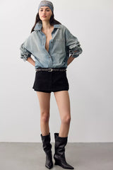We The Free Gallivanting Vegan Suede Peekaboo Skort