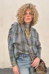 Vintage Issey Miyake Grey Plaid Shirt Selected by The Curatorial Dept.