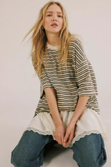 We The Free All Love Striped Pocket Tee
