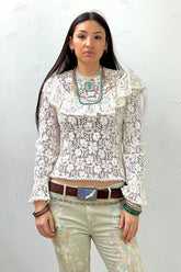 Vintage Lacy Crocheted Top Selected by Anna Corinna