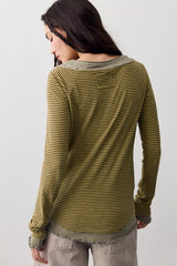 We The Free Two's A Charm Stripe Long Sleeve Top