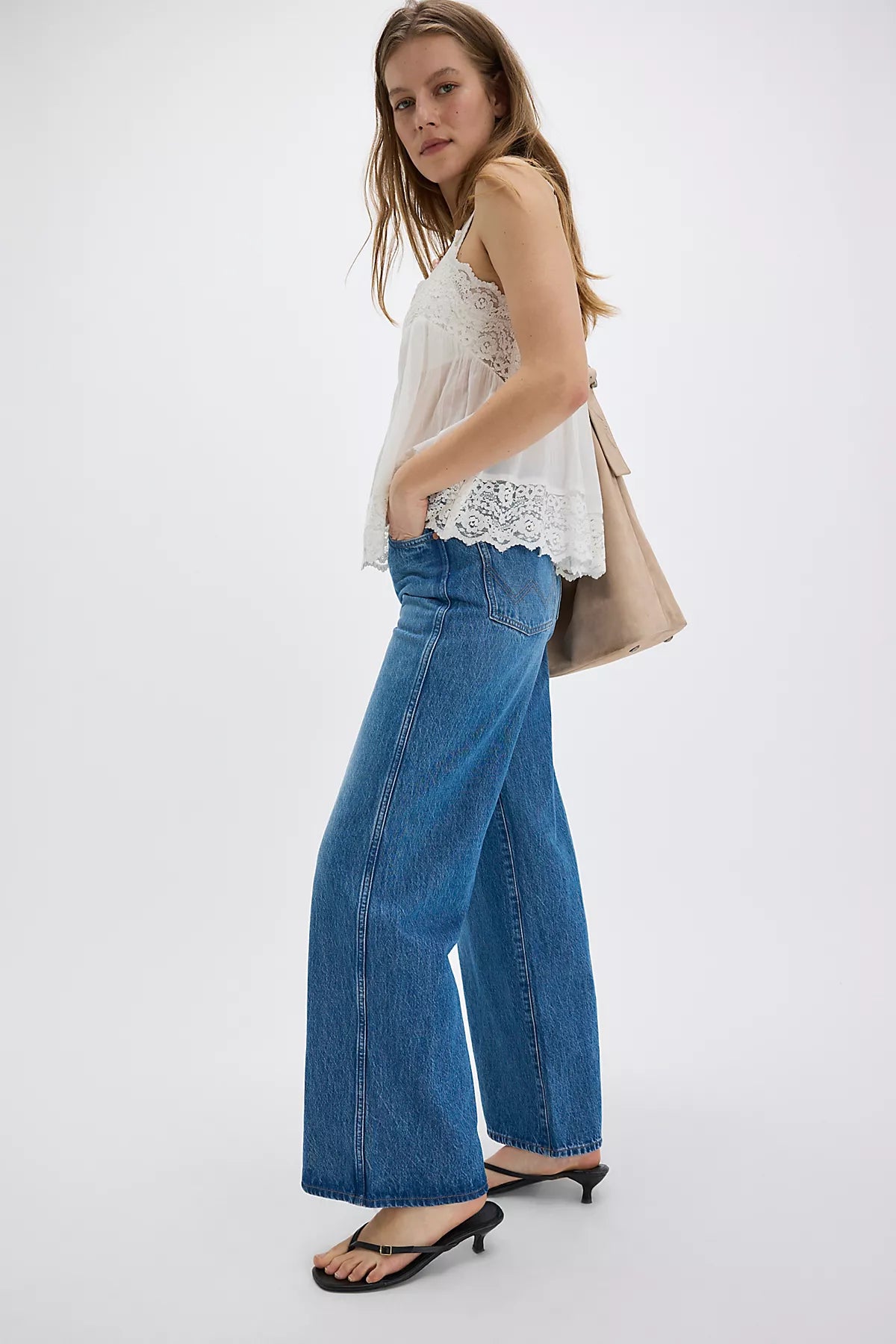 Wrangler World Wide Mid-Rise Wide-Leg Jeans