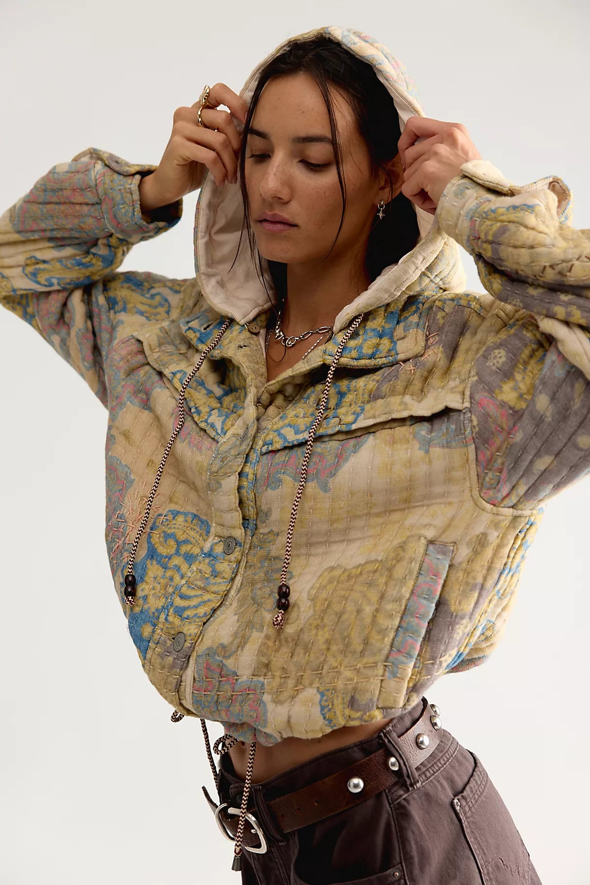We The Free Flora Quilted Bomber Jacket
