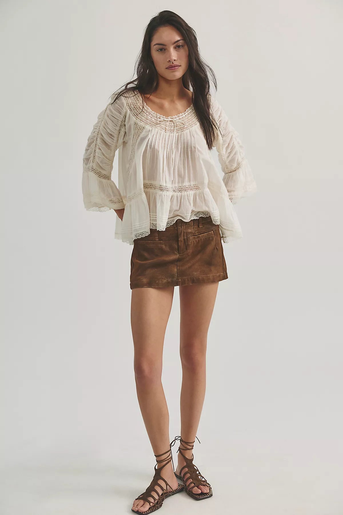 We The Free Mille-Fleurs Vegan Suede Micro Skirt