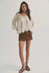 We The Free Mille-Fleurs Vegan Suede Micro Skirt
