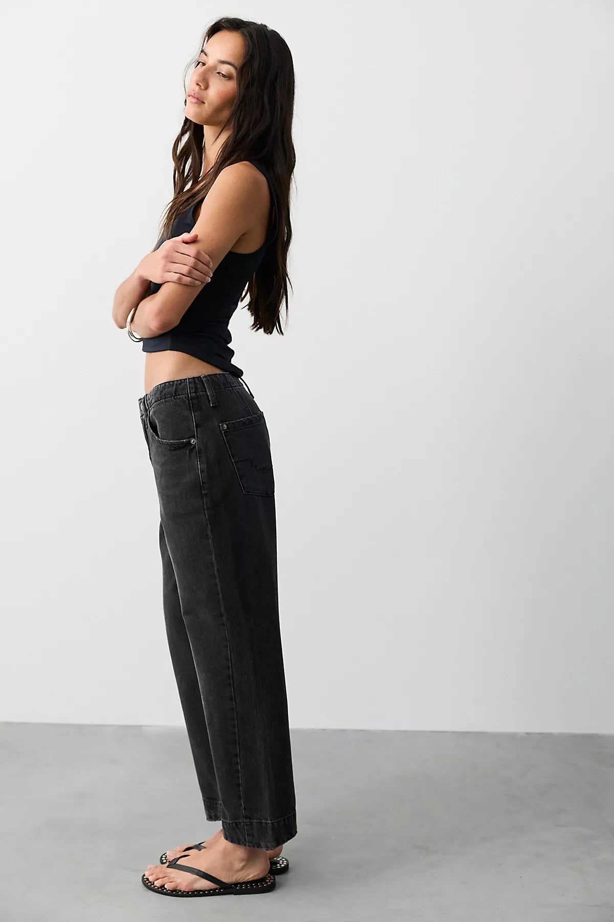 We The Free Leona Low-Rise Twisted Slim Jeans