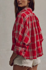 We The Free Mira Plaid Top