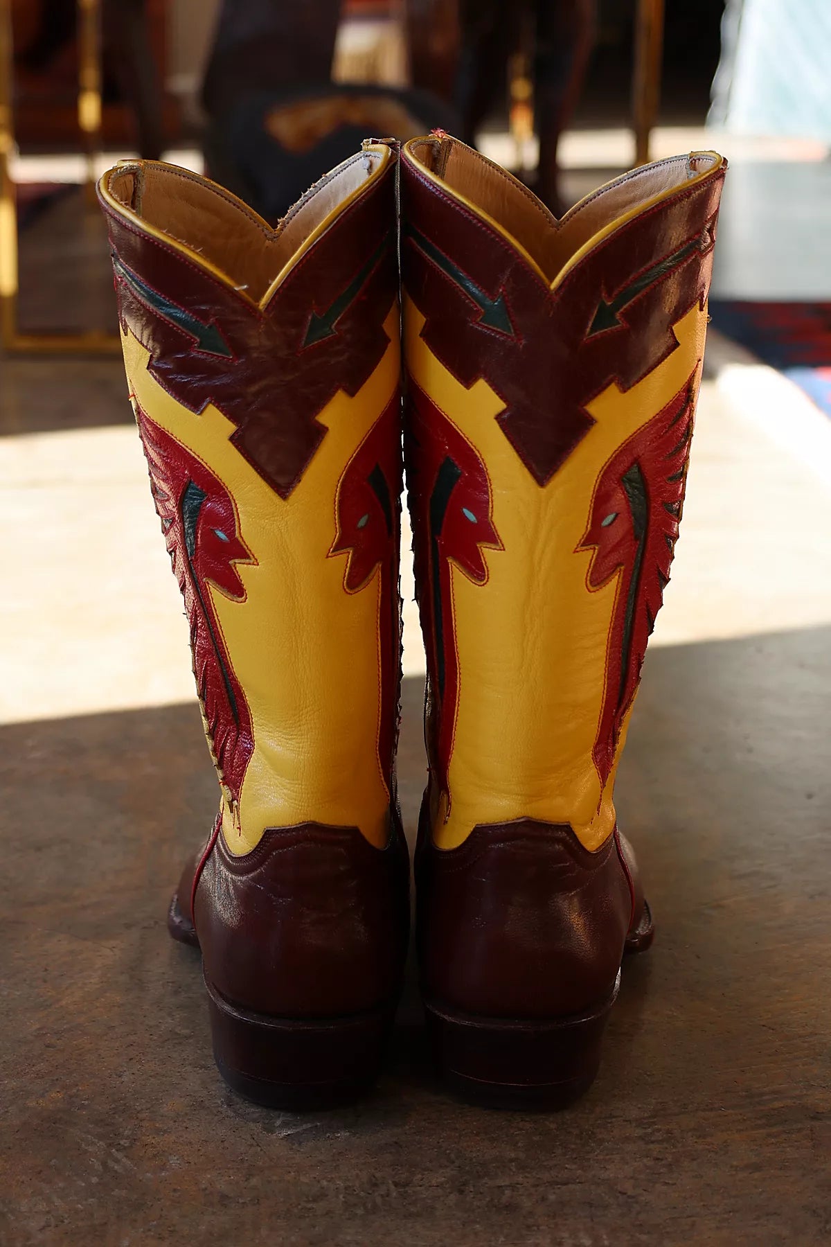 Vintage 1990s Rocketbuster Broken Arrow Cowboy Boots by Lauren Owen of Texas
