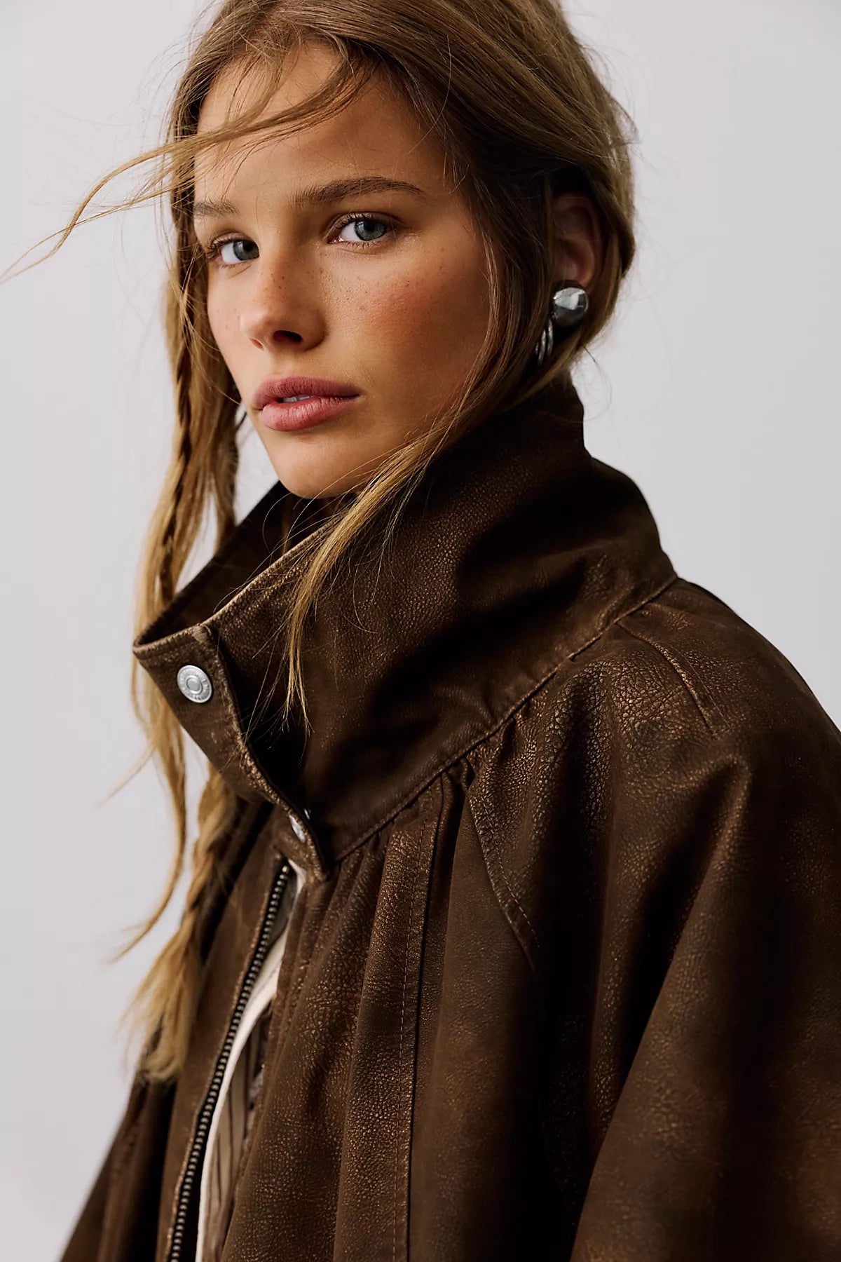 We The Free Chelsea Vegan Suede Funnel-Neck Jacket