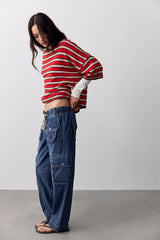 We The Free Tahiti Denim Pull-On Cargo Pants