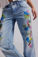 We The Free Tennessee Low-Rise Embroidered Boyfriend Jeans
