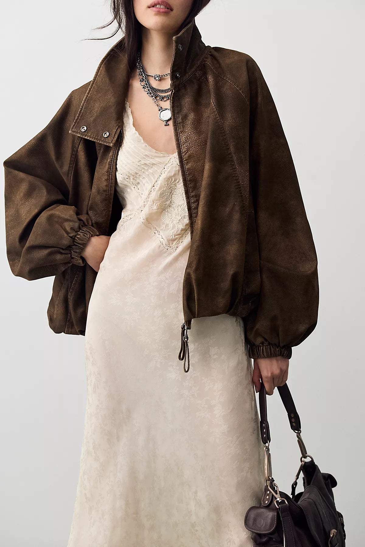 We The Free Chelsea Vegan Suede Funnel-Neck Jacket