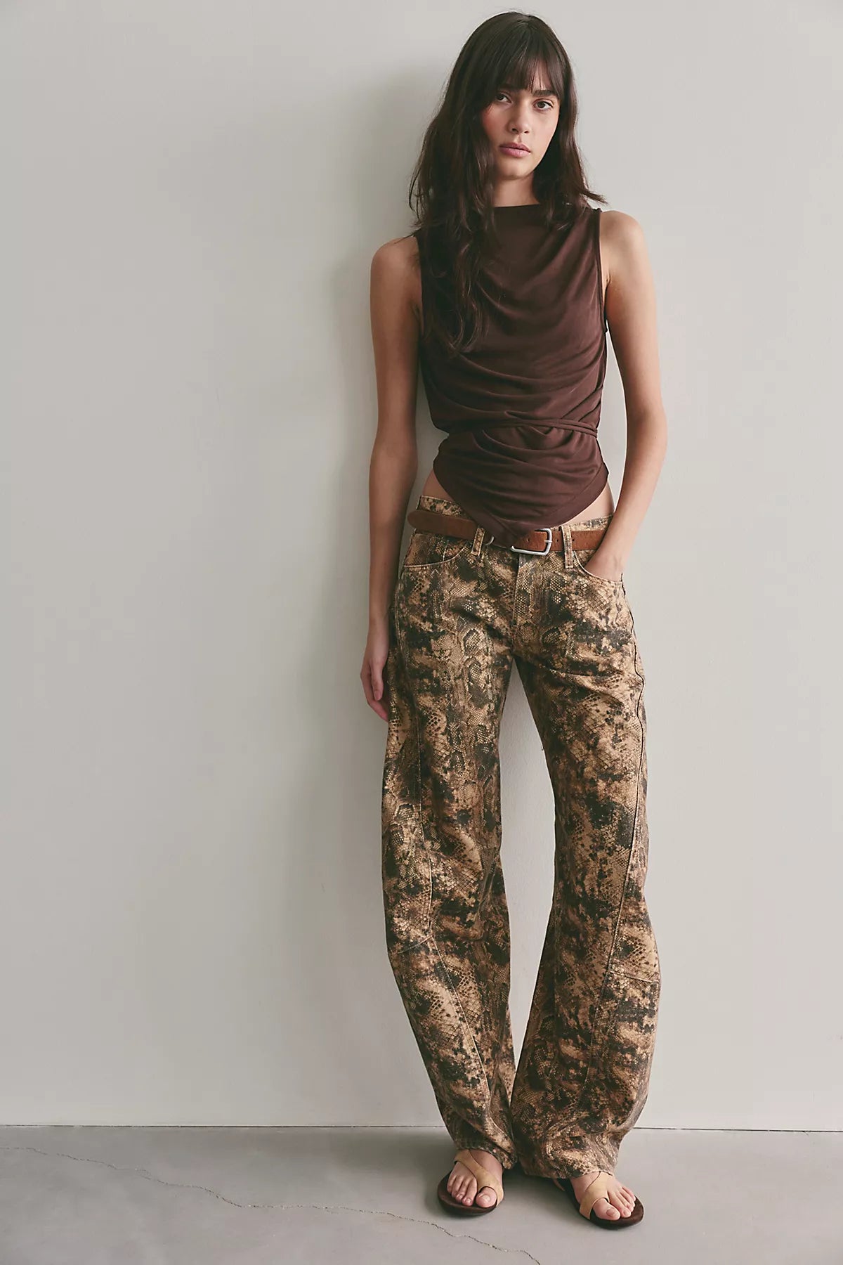 We The Free Fable Printed Twisted Jeans