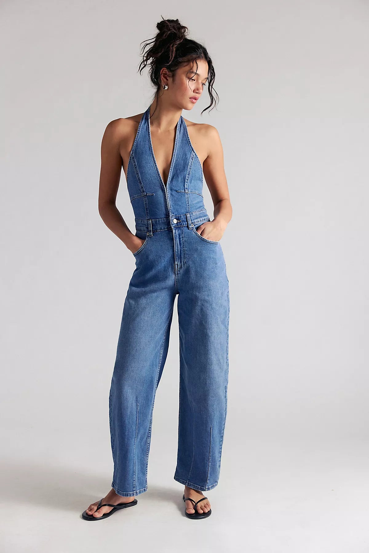We The Free Lark Denim Jumpsuit