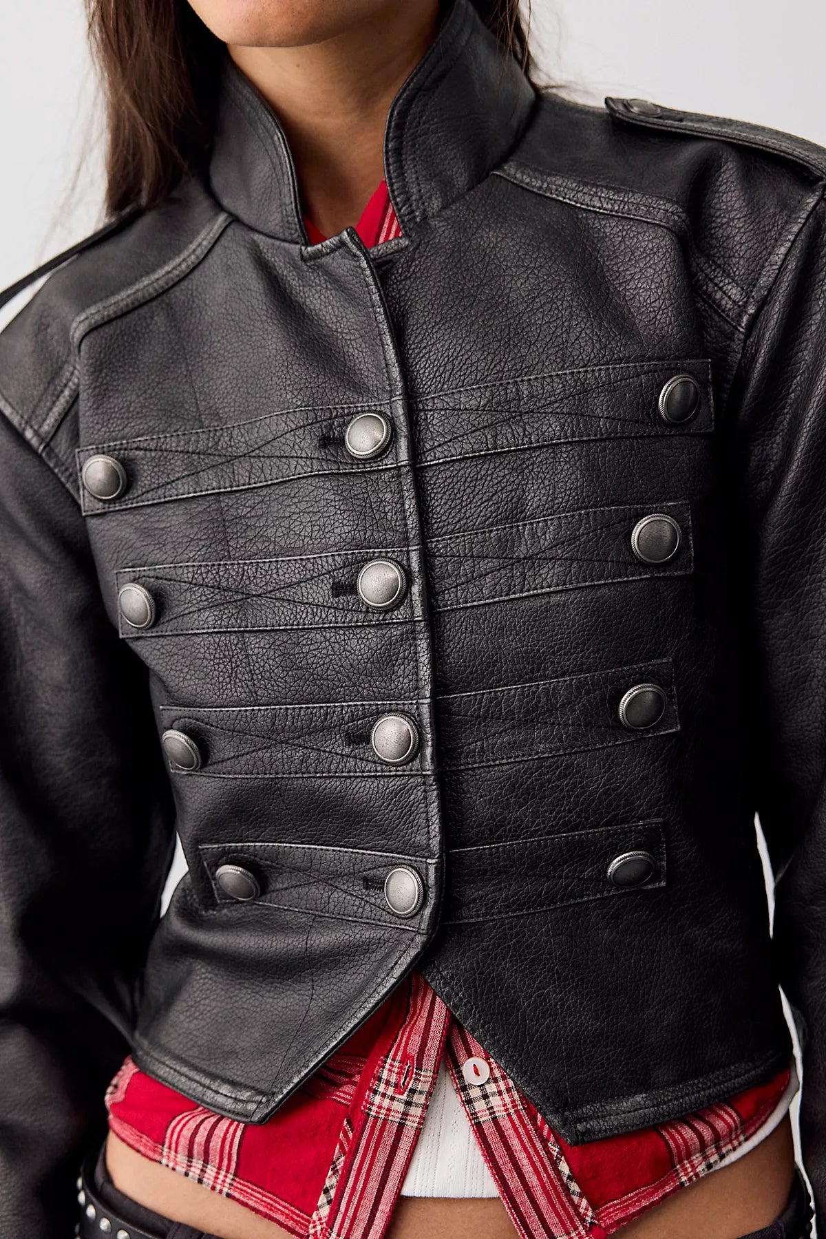 We The Free Ryland Vegan Leather Band Jacket