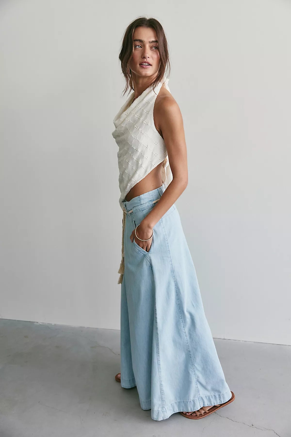 We The Free Harbor Wrap Wide Leg Jeans