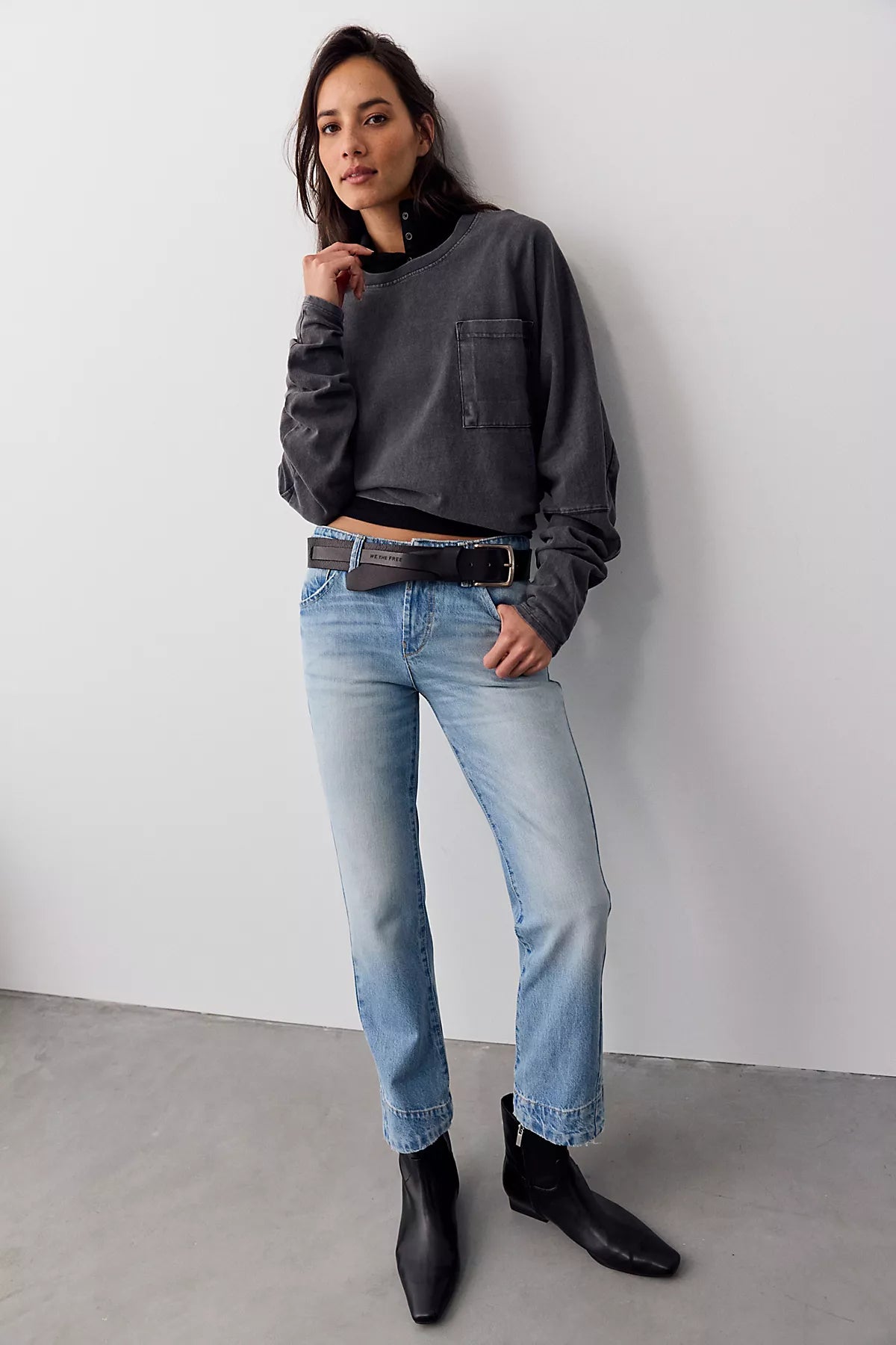 We The Free Leona Low-Rise Twisted Slim Jeans