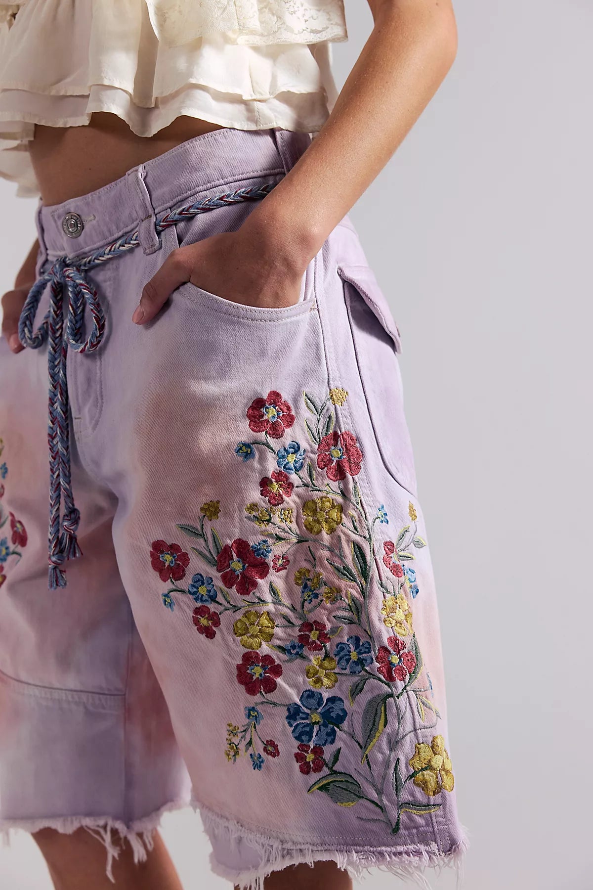 We The Free Sweet Destiny Embroidered Shorts