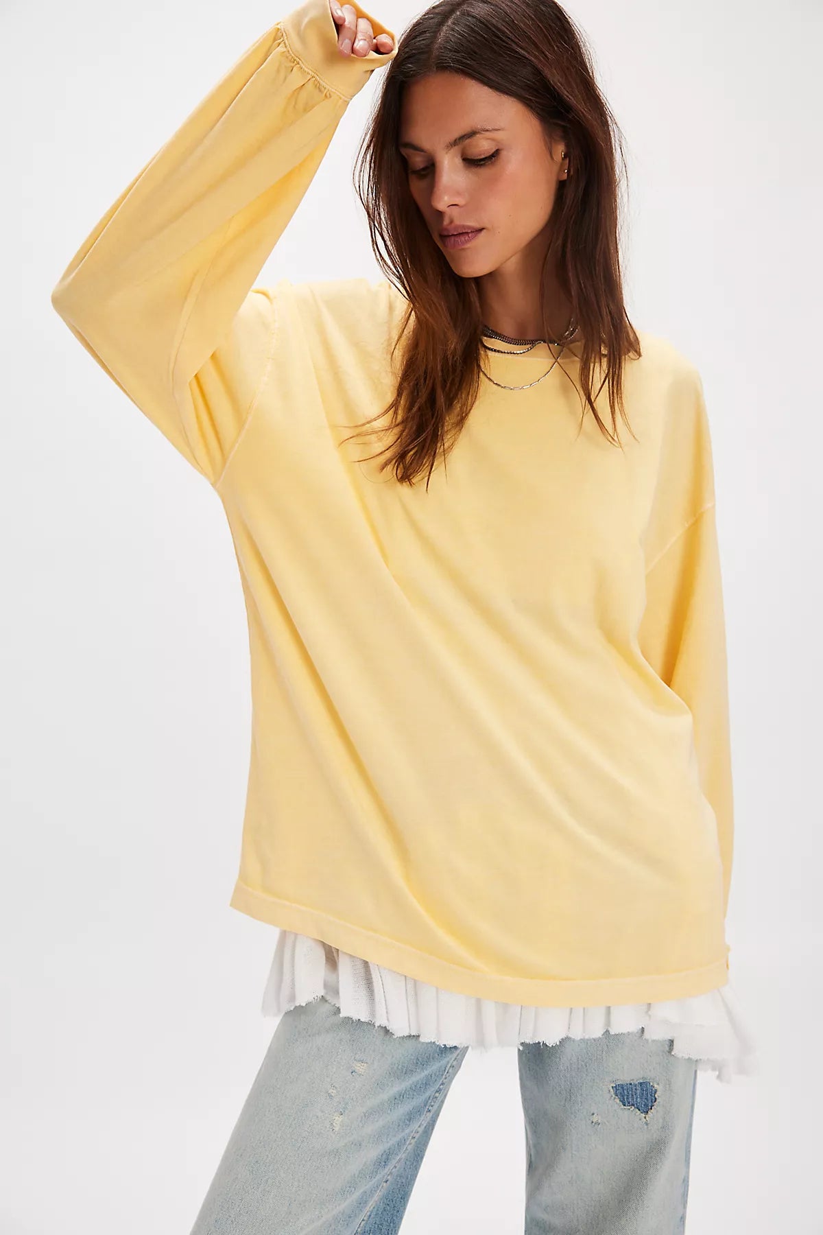 We The Free Perfect Oversized Long Sleeve Top