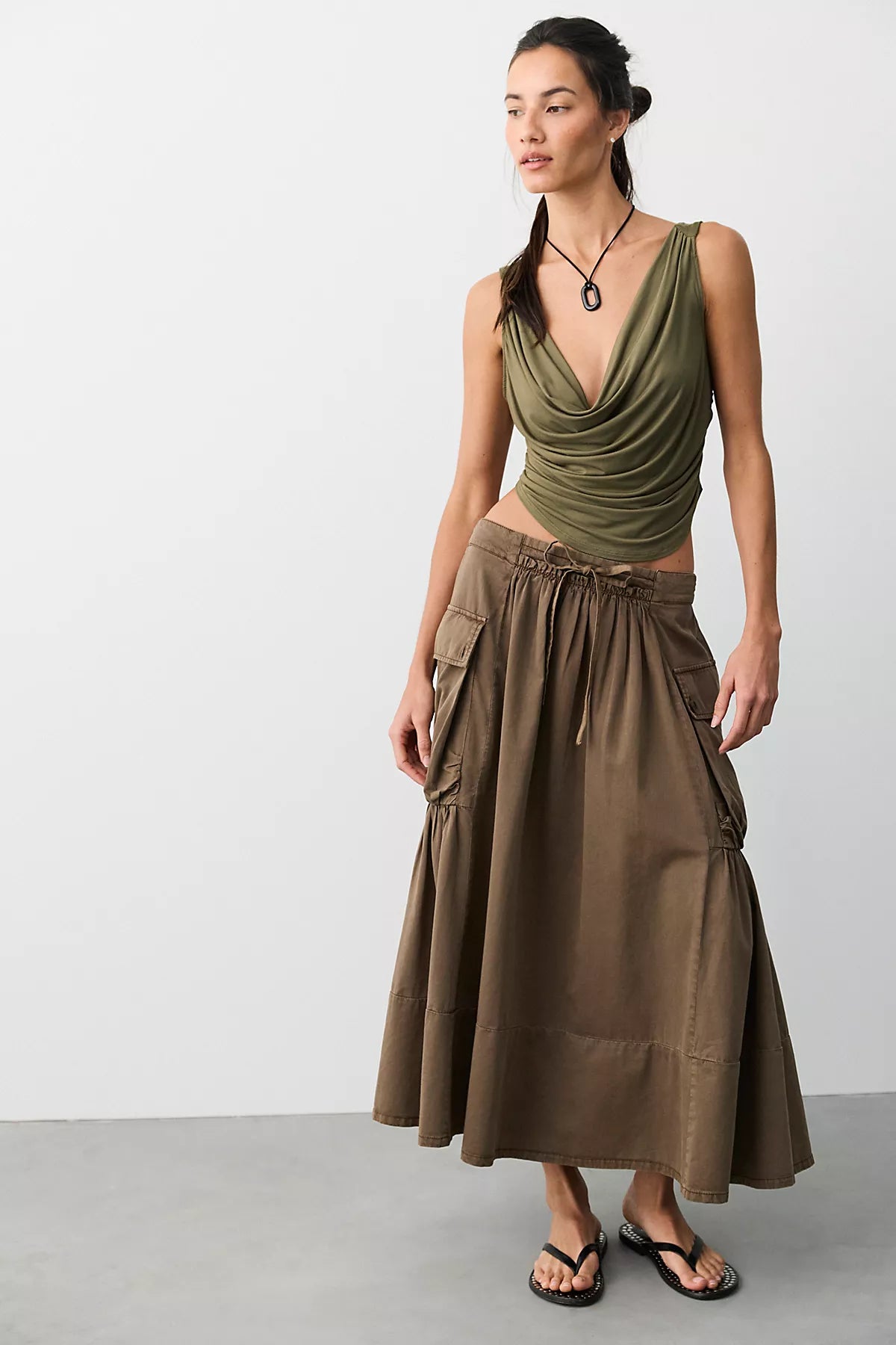We The Free Trailblazer Cargo Midi Skirt