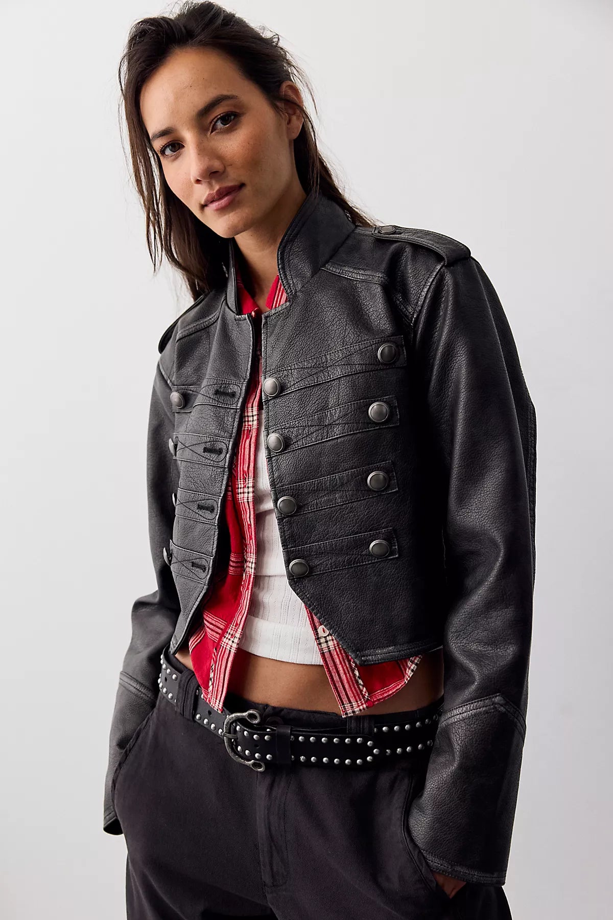 We The Free Ryland Vegan Leather Band Jacket