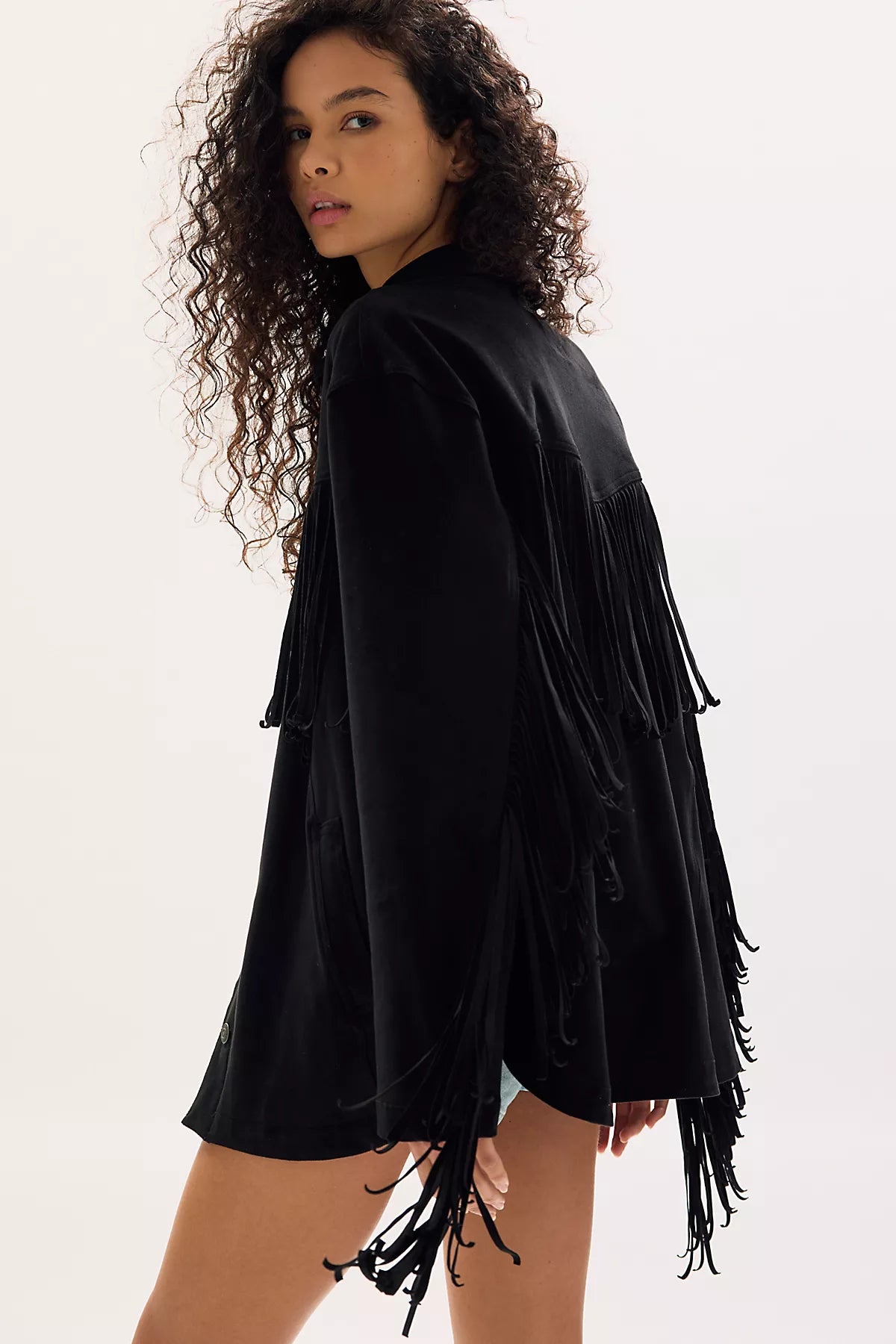 We The Free Fringe Out Vegan Suede Jacket