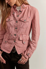 We The Free Laurie Washed Cotton-Linen Jacket