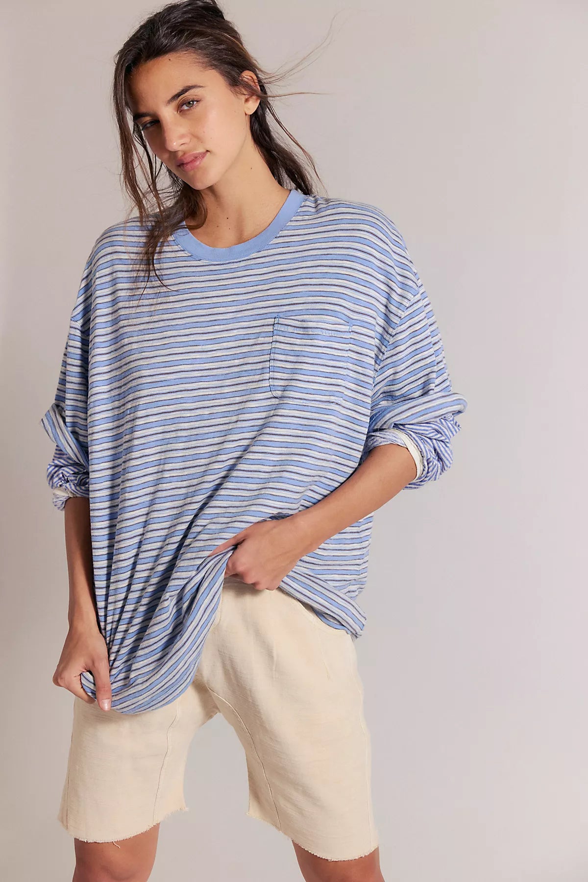 We The Free All Love Striped Pocket Tee