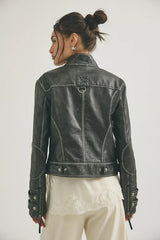 We The Free Jesse Vegan Leather Moto Jacket