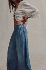 We The Free Sweet Pea Pull-On Tulip Jeans