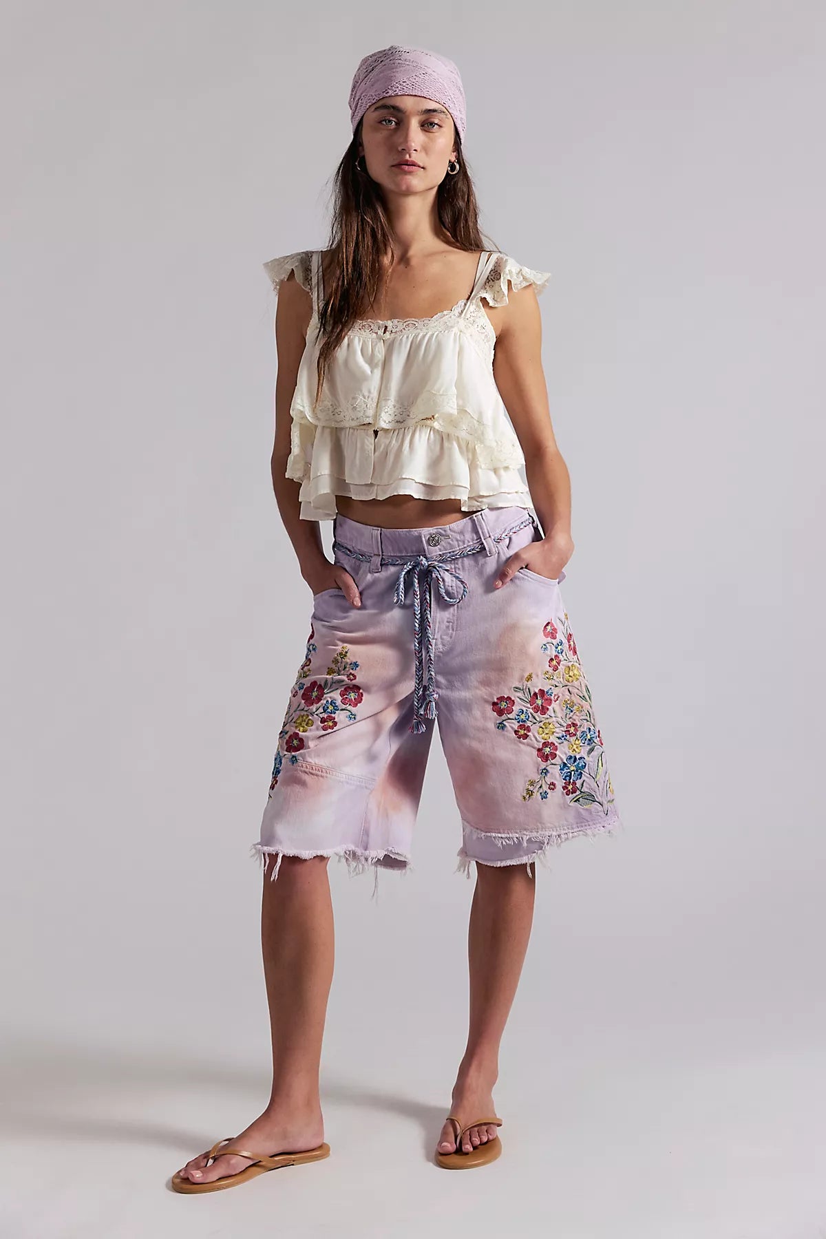 We The Free Sweet Destiny Embroidered Shorts
