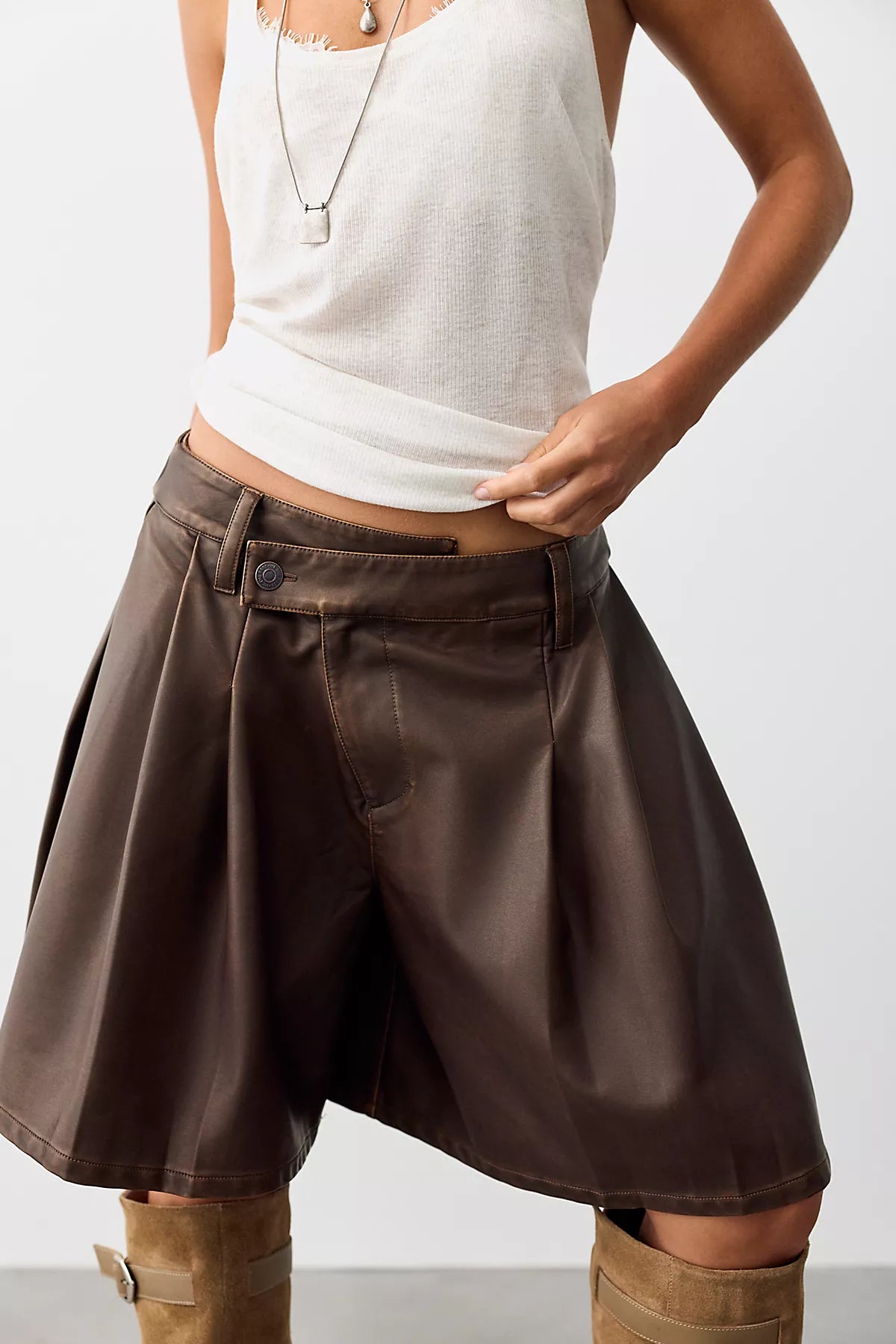 We The Free Porter Crossover Vegan Trouser Shorts
