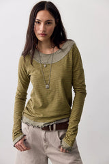 We The Free Two's A Charm Stripe Long Sleeve Top