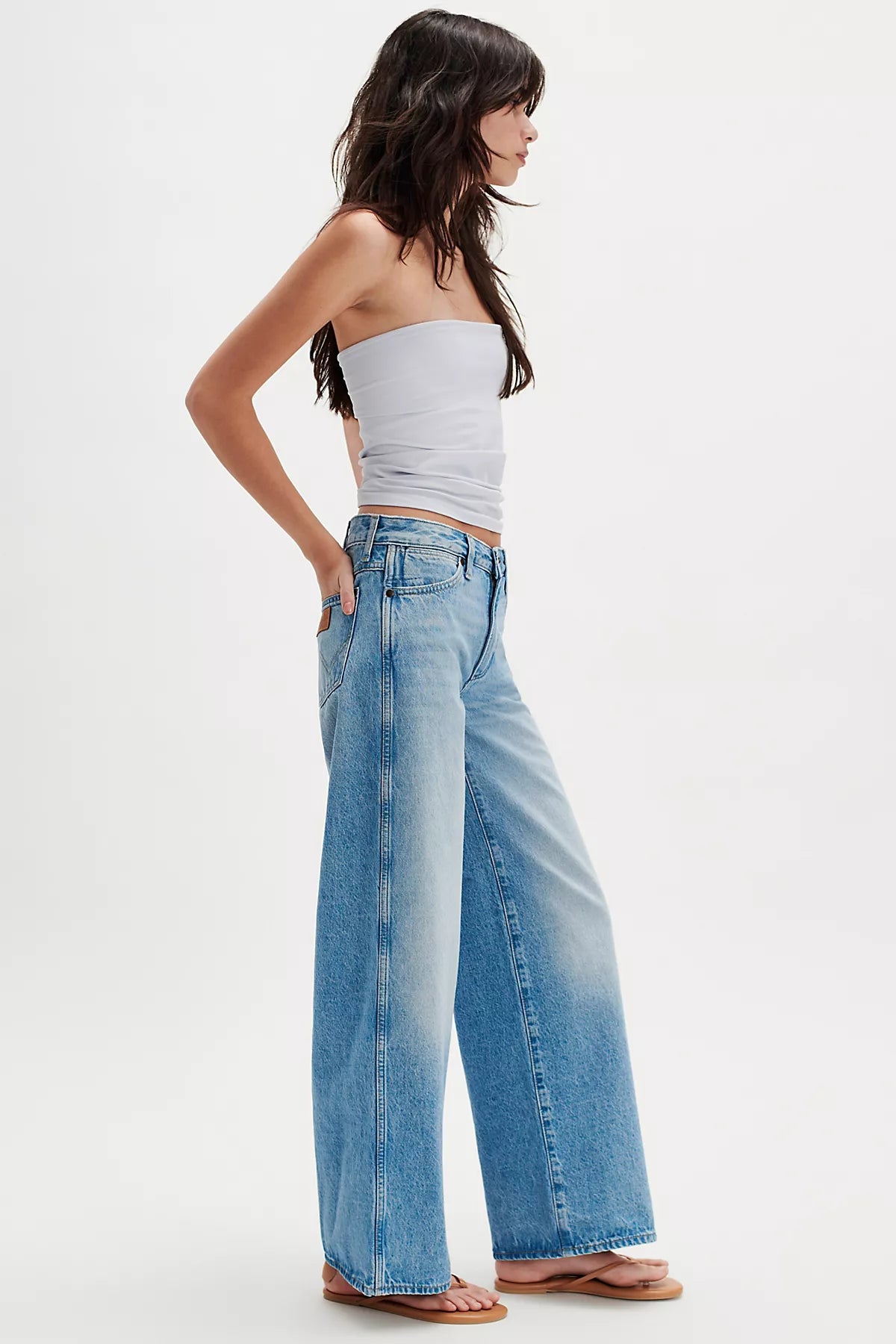Wrangler World Wide Mid-Rise Wide-Leg Jeans